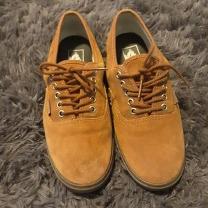 Vans business casual brown suede shoes